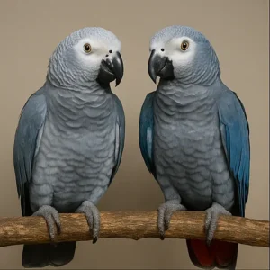 African Grey Parrots – Congo & Timneh | Exotic Birds Farm Congo and Timneh African Grey parrots perched together at Exotic Birds Farm