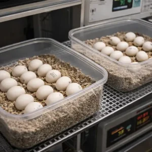 Eclectus fertile eggs medium pack prepared for incubation